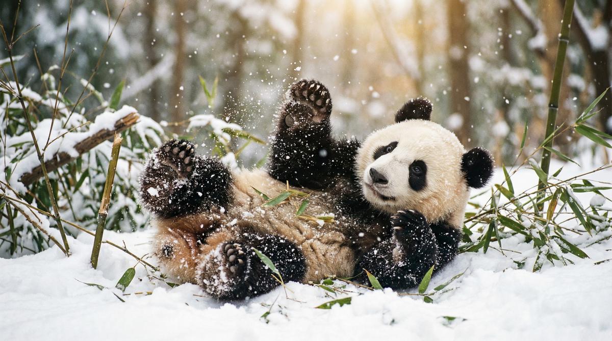 每日吃瓜熊猫视频 - 大熊猫雪地嬉戏视频在线观看